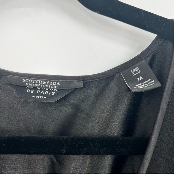 Scotch & Soda Maison Paris Flare Bell Sleeves Little Black Mini Dress Medium - Picture 12 of 14